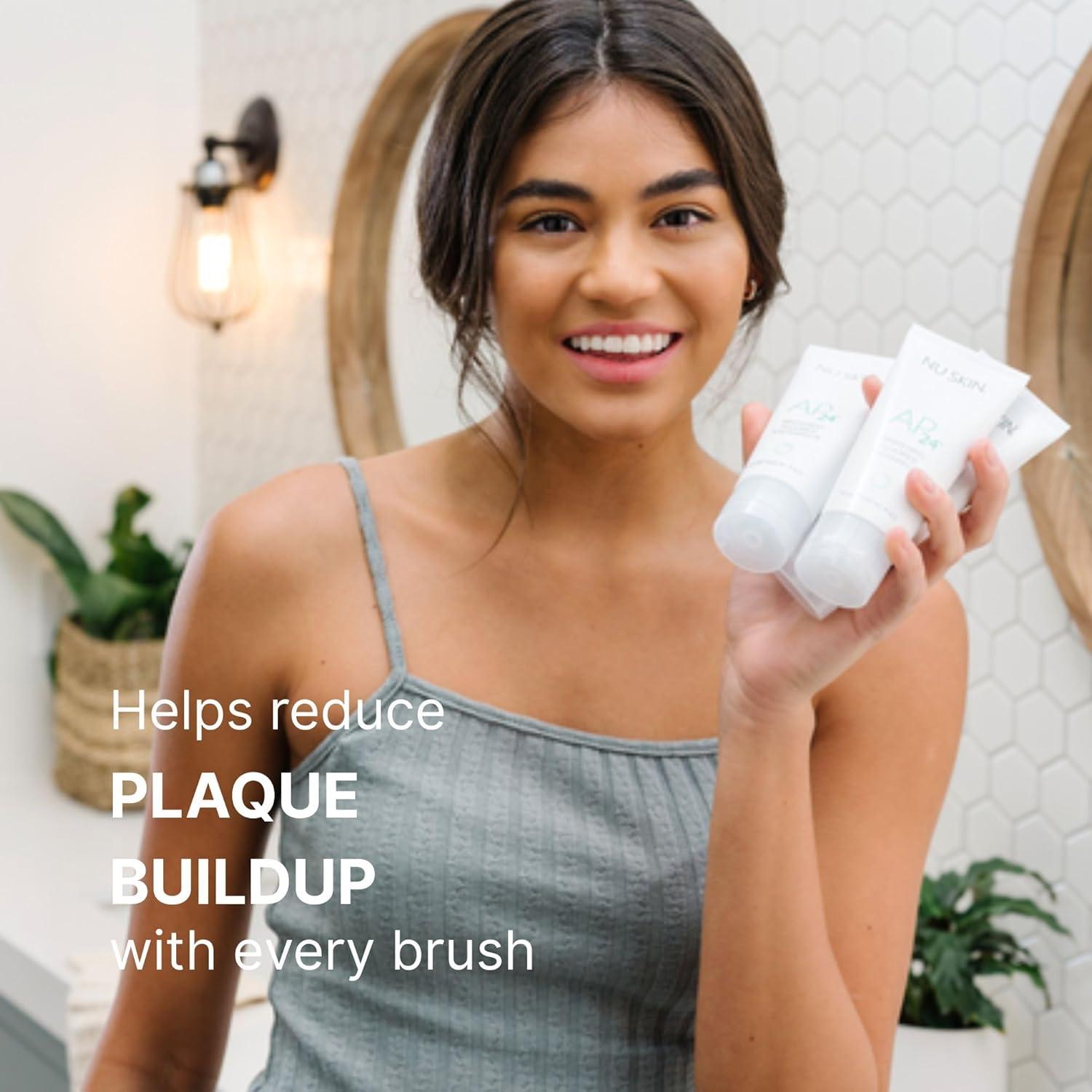 imageNu Skin AP 24 Whitening Fluoride Toothpaste  AP 24 Blend  Vanilla Mint Flavor  Brightens Teeth  Removes Surface Stains  Prevents Dental Cavities ampamp Plaque  EnamelSafe  4 oz  1 PackFluorideFree