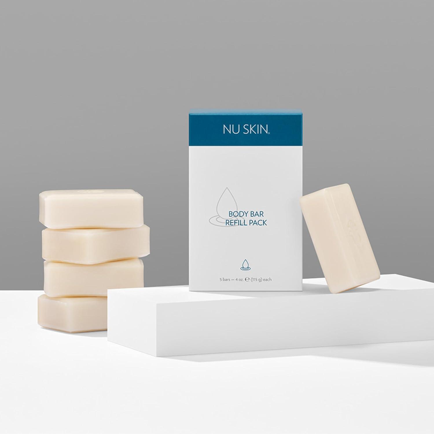 imageNu Skin Body Bar Soap  Gentle Cleansing Bar with Moisturizing Aloe Vera  NonDrying Daily Cleanser for Hands Body ampamp Face  Refreshing Scent  Soft Hydrated ampamp Revitalized Skin  4 oz4 Ounce Pack of 5