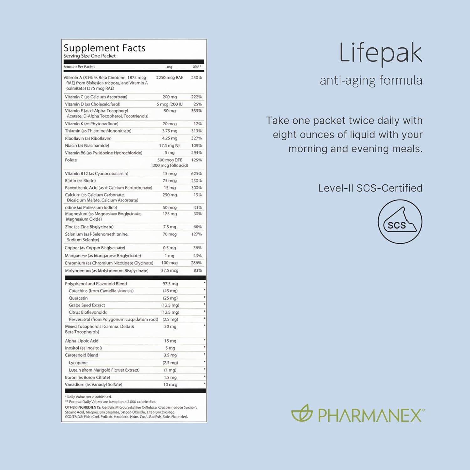 imageNu Skin LifePak Advanced Nutritional Supplement for Adults  60 Daily Packets  Aging Digestive and Gut Health Formula with Essential Vitamins Minerals and Phytonutrients