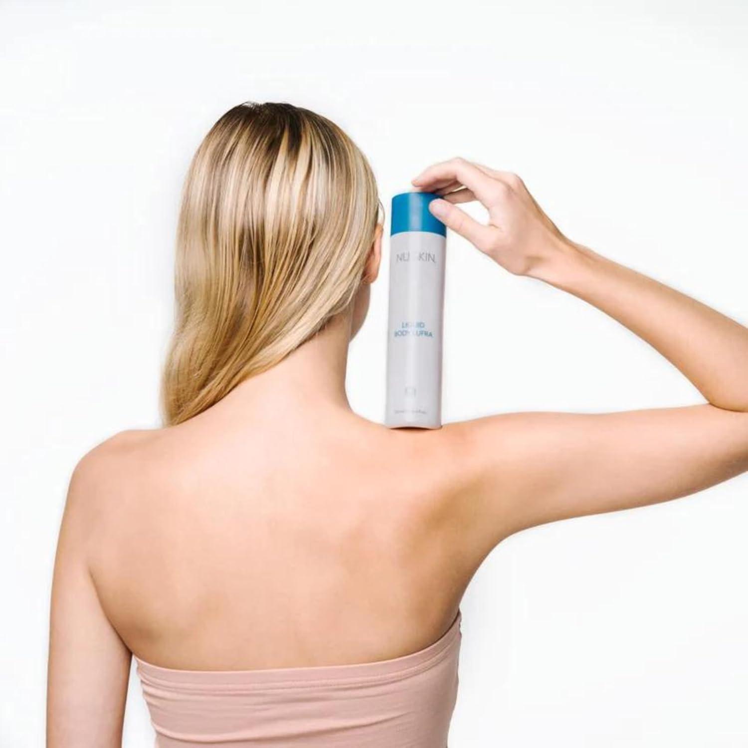 imageNu Skin Liquid Body Lufra  Exfoliating and Face Moisturizer Body Wash For Skin Care  With Ground Walnut Shells Aloe Vera Glycerin  Wet skin with Waterwork into latherrinse  84 Fl Oz  1 Pack84 Fl Oz Pack of 2