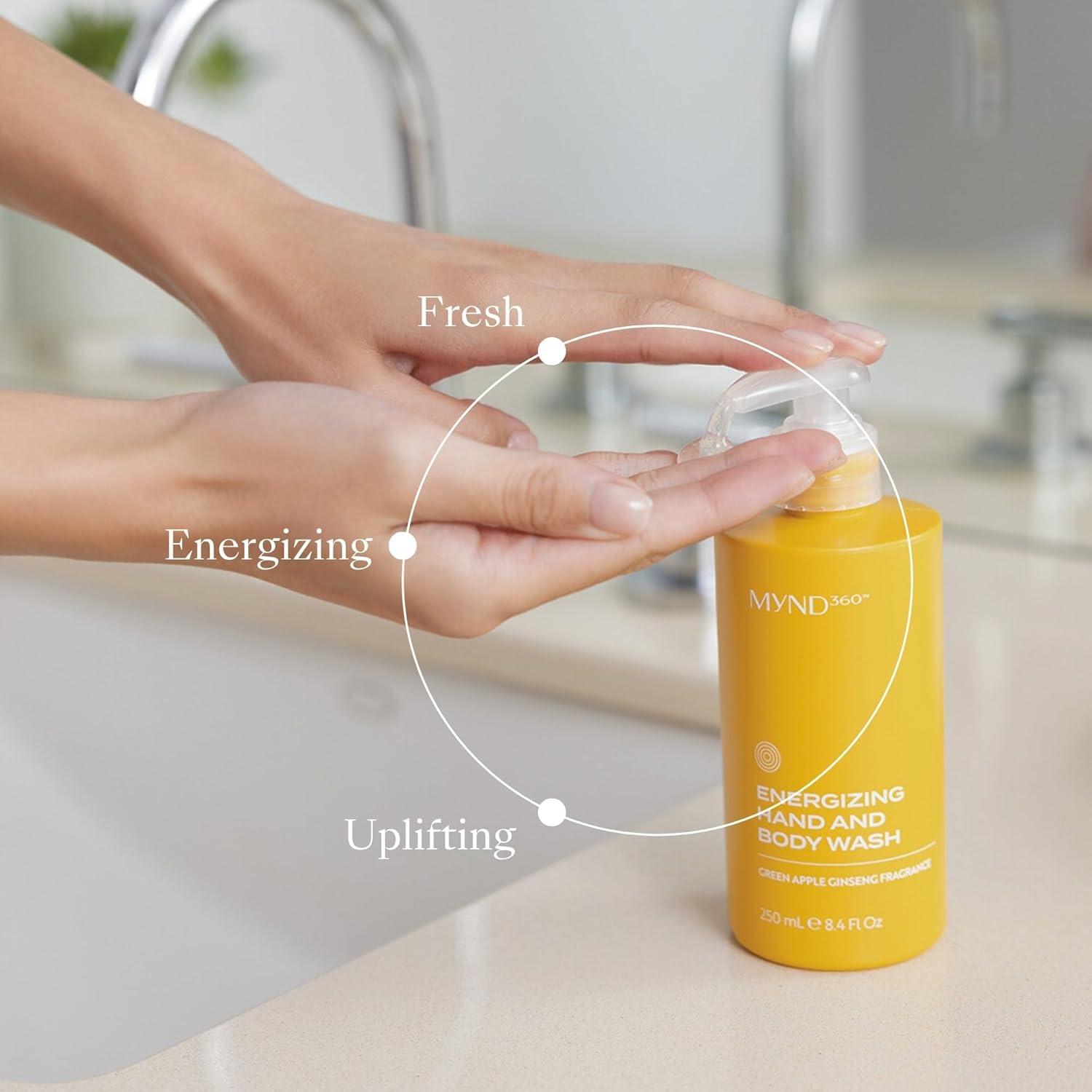 imageNu Skin MYND360 Energizing Hand ampamp Body Wash  84 Fl Oz  Green Apple Ginseng Fragrance  Boosts Skin Health and Personal Care  Removes Oil ampamp Dirt While Keeping Skin Fresh ampamp Hydrated