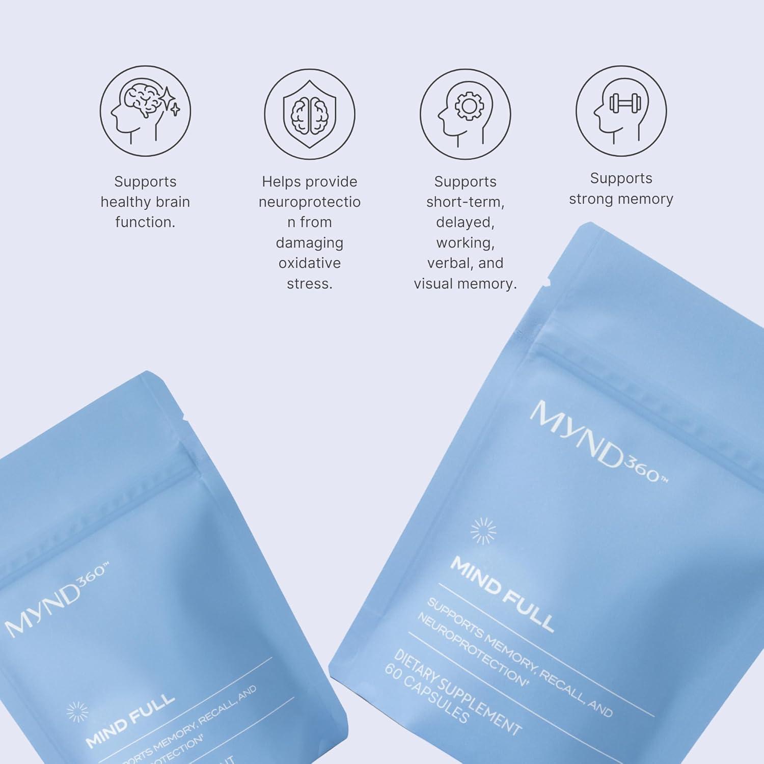 imageNu Skin MYND360 Mind Full  60 Softgels  Supports Memory with Vitamin E Astaxanthin and Grape Extract  Powerful Antioxidants ampamp Brain Support Supplement for Memory Recall