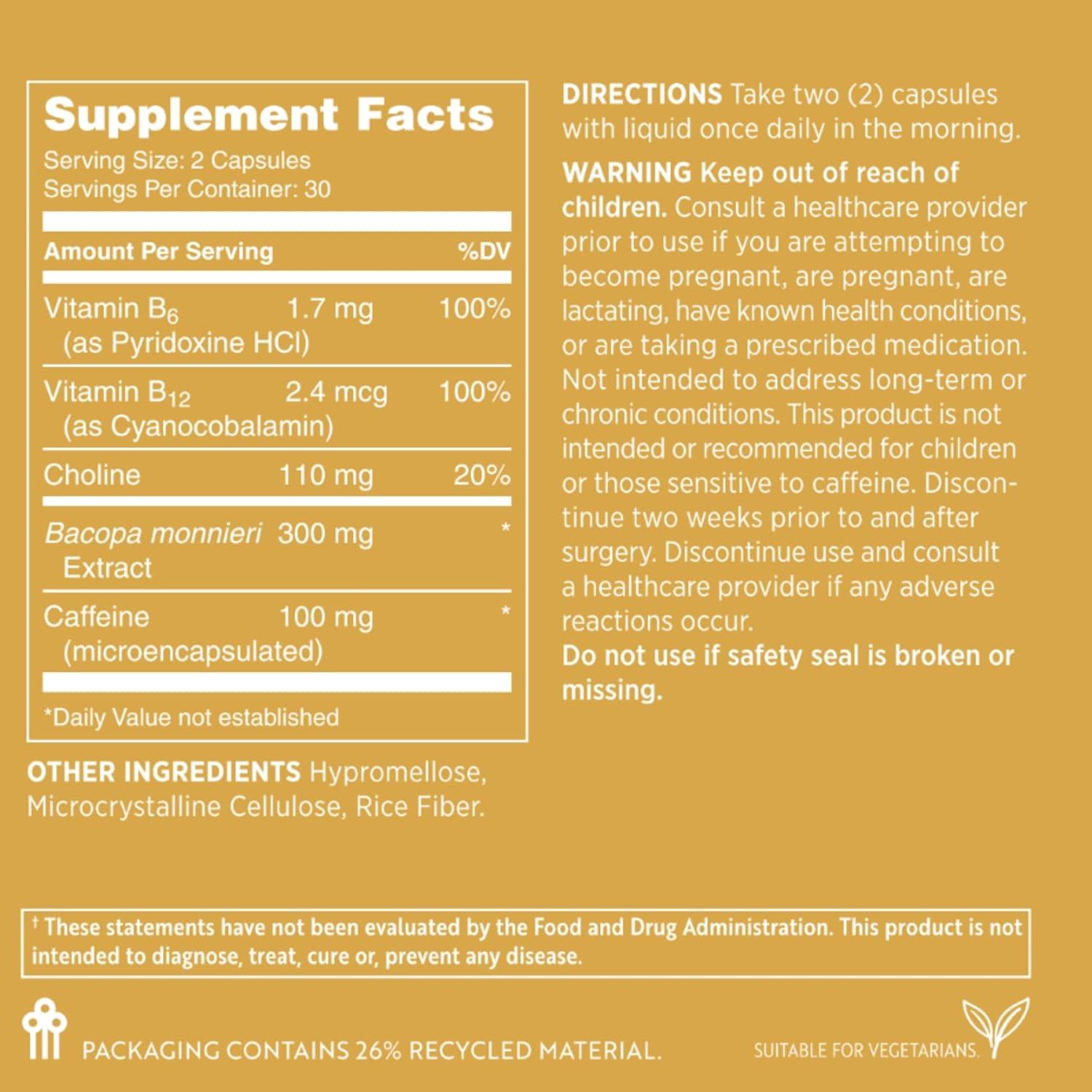 imageNu Skin MYND360 Sharp Focus  60 Capsules  Vitamin B12 ampamp Vitamin B6 for Memory Focus and Clarity  Caffeine Infused Brain Health Supplement  Safe Daily Vitamin B Support for Boosted Concentration