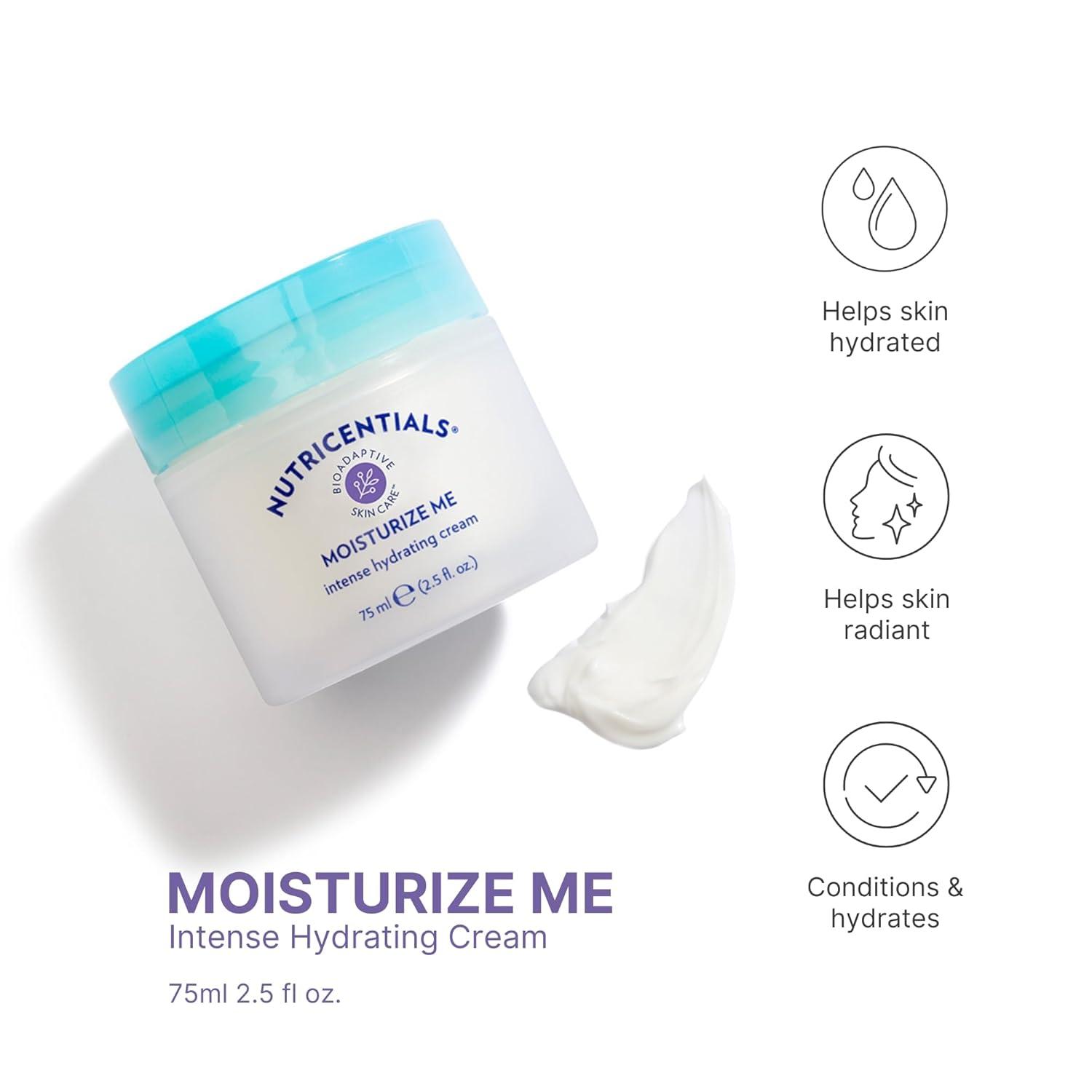 imageNu Skin Moisturize Me Intense Hydrate Cream 25 fl oz  Nighttime Restoration with Bioadaptive Botanicals Aloe Pistachio Nut Oil and Vitamin E  Wake Up to Refreshed Soft Smooth Skin