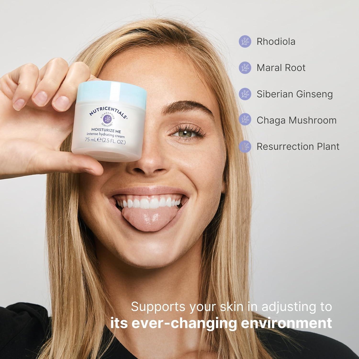 imageNu Skin Moisturize Me Intense Hydrate Cream 25 fl oz  Nighttime Restoration with Bioadaptive Botanicals Aloe Pistachio Nut Oil and Vitamin E  Wake Up to Refreshed Soft Smooth Skin