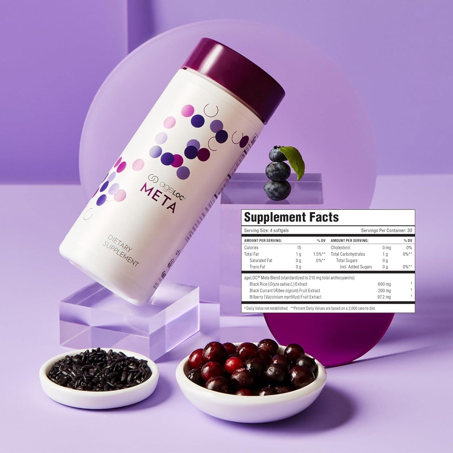 imageNu Skin ageLOC Meta  Premium Dietary Supplement  Advanced Soft Gel Capsules Promoting Metabolic Health Immune Support Antioxidant Defense and Improved Gut Health