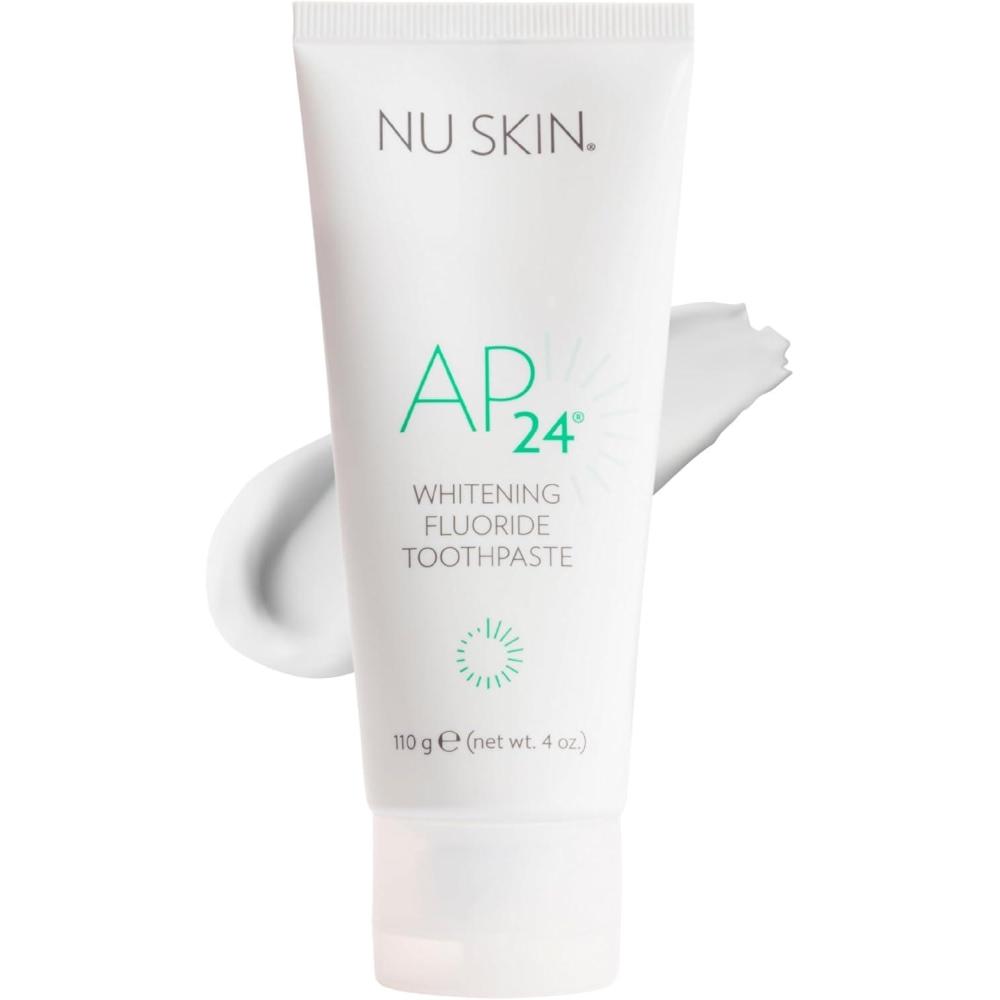 imageNu Skin AP 24 Whitening Fluoride Toothpaste  AP 24 Blend  Vanilla Mint Flavor  Brightens Teeth  Removes Surface Stains  Prevents Dental Cavities ampamp Plaque  EnamelSafe  4 oz  1 PackFluoride