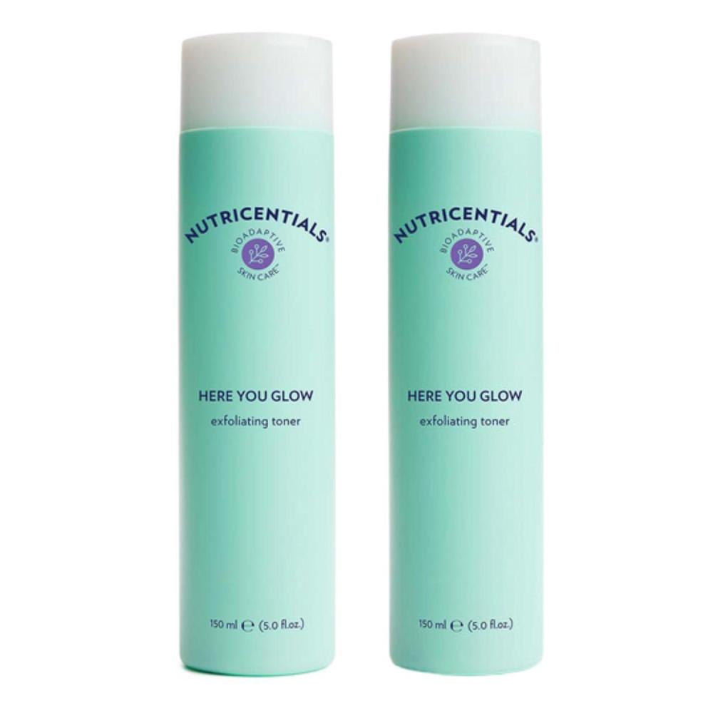 imageNu Skin Here You Glow Face Exfoliator Toner  Toner for face with Water Salicylic Acid Glycolic Acid ampamp Hydroxy Acid Blend  Unclog Pores Prevent Acne Smooth ampamp Hydrate Your Skin  150 ml  1 Pack57 Fl Oz Pack of 2