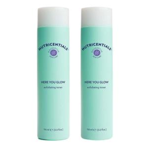imageNu Skin Here You Glow Face Exfoliator Toner  Toner for face with Water Salicylic Acid Glycolic Acid ampamp Hydroxy Acid Blend  Unclog Pores Prevent Acne Smooth ampamp Hydrate Your Skin  150 ml  1 Pack57 Fl Oz Pack of 2