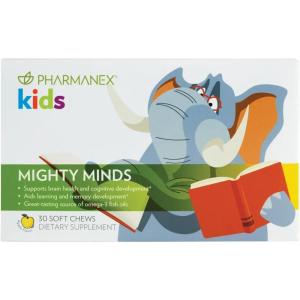 imageNu Skin Pharmanex Kids Mighty Minds  30 Soft Chews  Kids Vitamins with Omega 3 Fish Oil D3 EPA ampamp DHA  Supports Mental Focus ampamp Memory  Sugar Free wXylitol ampamp Choline  Childrens Vitamins